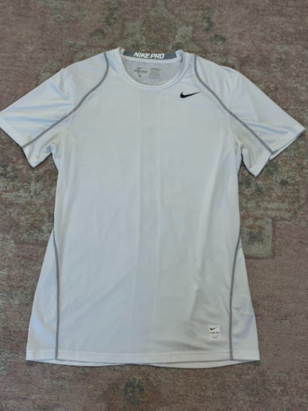 Nike Pro Fitted Dri-Fit Shirt White Men's M